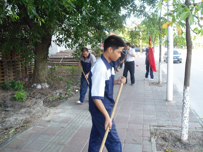 振峰汽修（第九支部）组织党员和入党积极分子义务清理卫生死角
